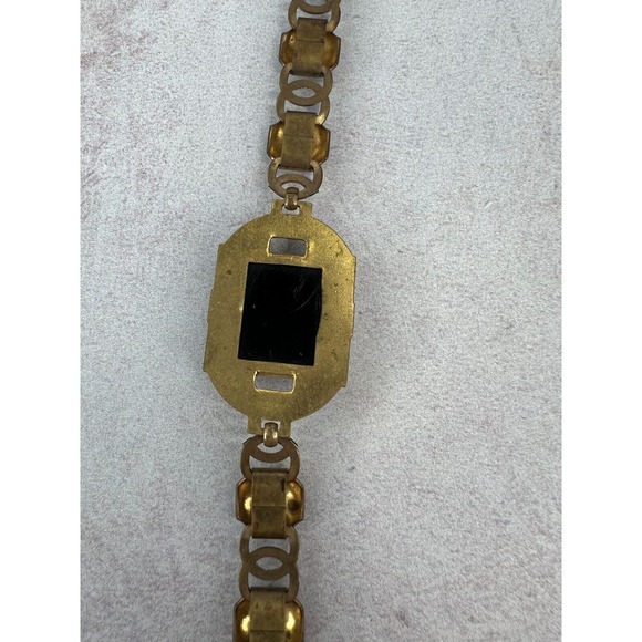 Women's Fashion‎ Jewelry Exquisite Gold Bronze-Tone Chain Link Bracelet - 19.5" - Picture 4 of 13